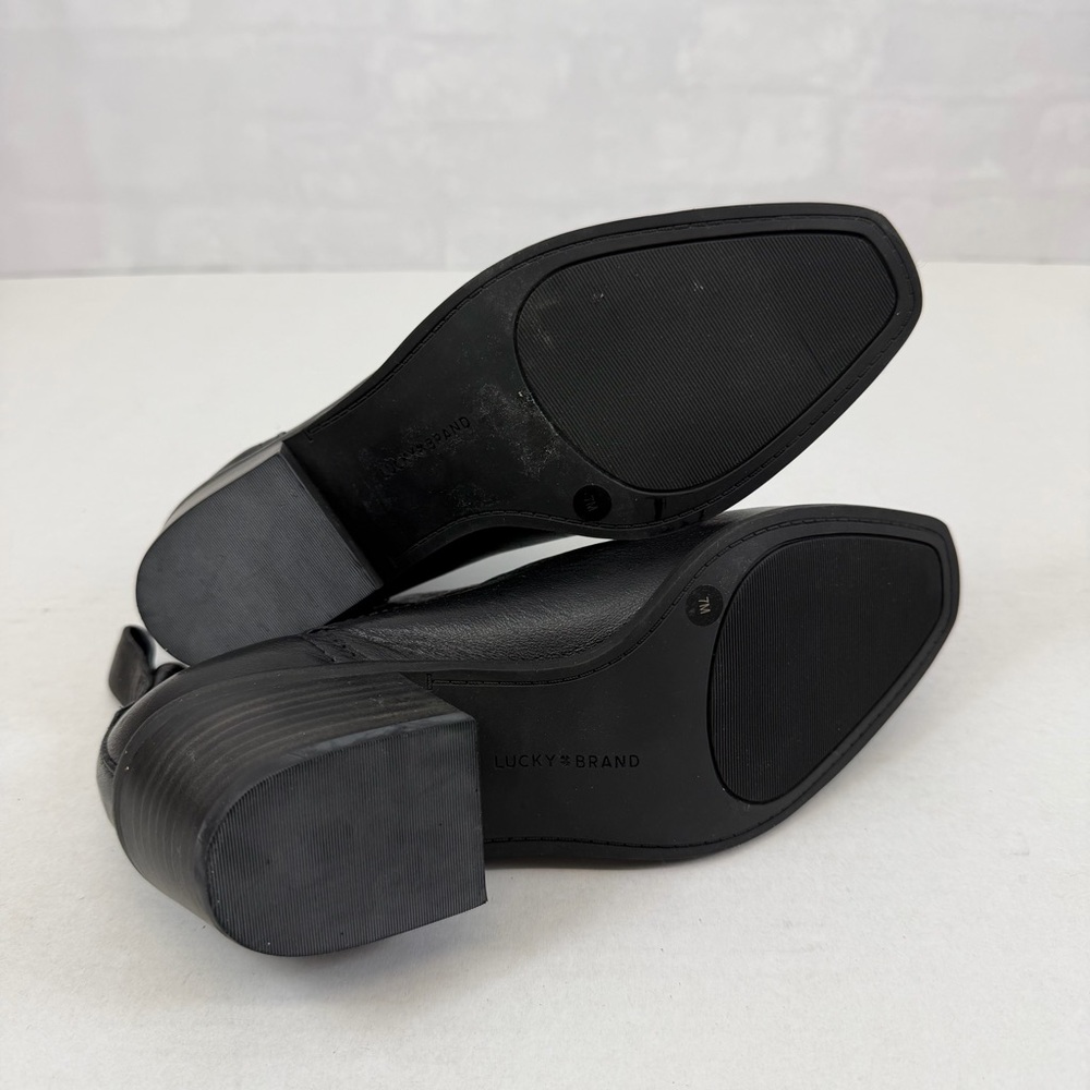 Lucky‎ Brand Licidola Black Leather Ankle Boots Women’s Size 7M - Picture 5 of 8